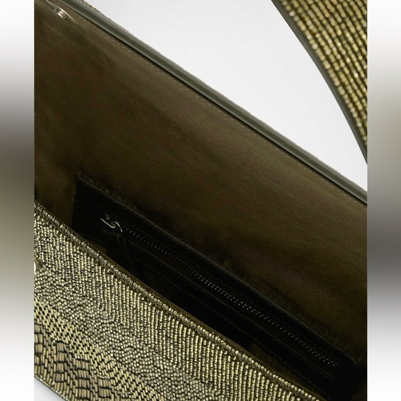 🌺🎉HP🎉🌺 NWT Staud Beaded Tommy Shoulder Bag Avocado - Picture 16 of 16